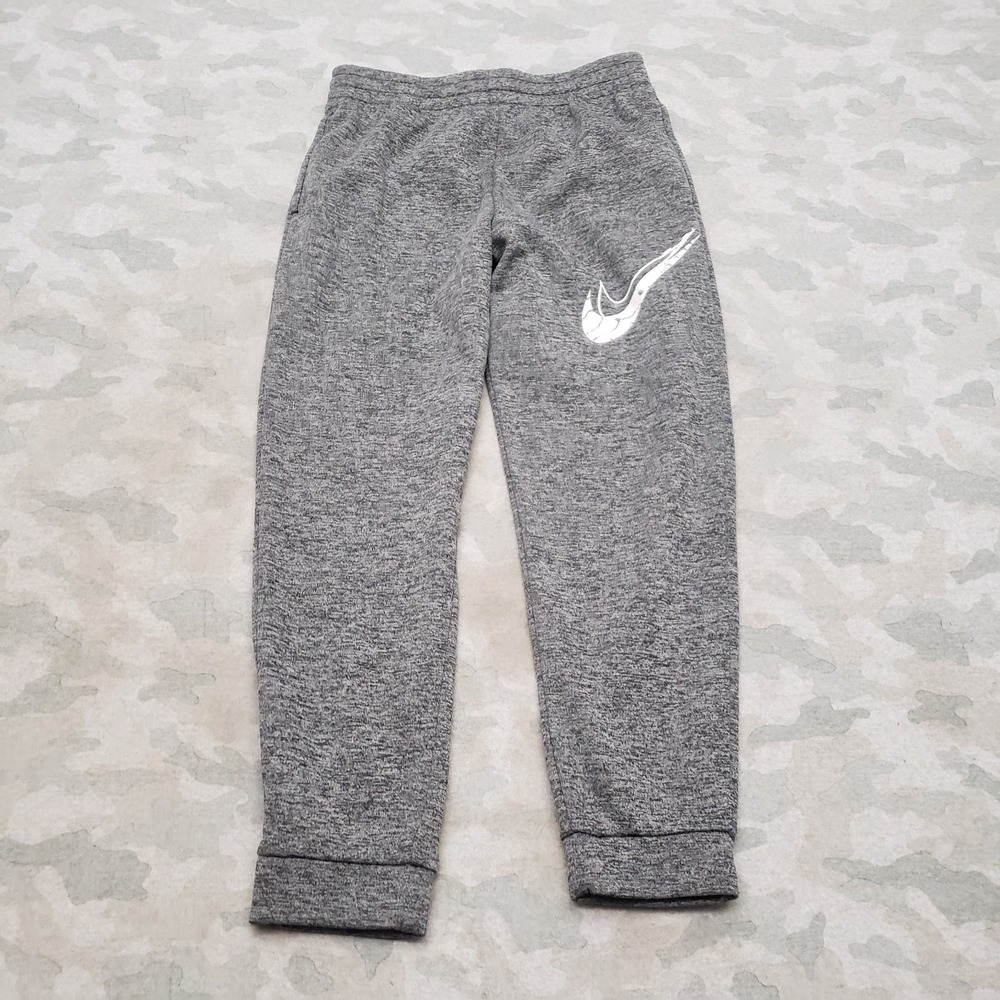 Nike Joggers Pants Youth XL Gray Therma Fit Drawstring Gym Fitness